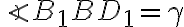 \angle B_{1}BD_{1}=\gamma