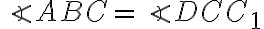  \angle ABC = \angle DCC_1