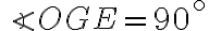 \angle OGE = 90^\circ