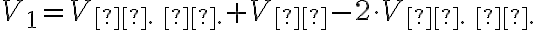V_1 = V_{\text{б. к.}} + V_{\text{ц}} - 2 \cdot V_{\text{м. к.}}