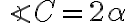\angle C =2\alpha