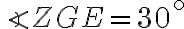 \angle ZGE=30^\circ