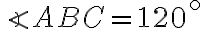\angle ABC=120^\circ