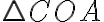 \triangle COA