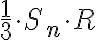 \frac{1}{3} \cdot S_n \cdot R