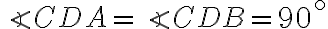 \angle CDA=\angle CDB=90^{\circ}