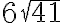 6\sqrt{41} 6\sqrt{41}