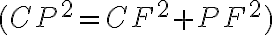 (CP^2=CF^2+PF^2)