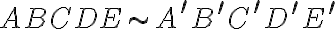 ABCDE\sim A^\prime B^\prime C^\prime D^\prime E^\prime