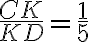 \frac{CK}{KD}=\frac{1}{5}