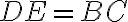 DE=BC