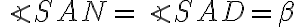 \angle SAN =\angle SAD= \beta