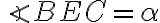 \angle BEC= \alpha