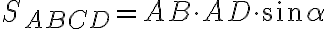 S_{ABCD}=AB \cdot AD \cdot \sin \alpha