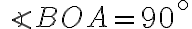 \angle BOA = 90^{\circ}