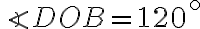 \angle DOB=120^\circ