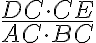 \frac{DC \cdot CE}{AC \cdot BC}