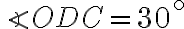 \angle ODC = 30^\circ