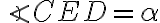 \angle CED=\alpha