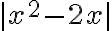 |x^2-2x|