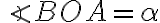 \angle BOA=\alpha