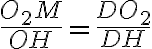 \dfrac{O_{2}M}{OH} = \dfrac{DO_{2}}{DH}