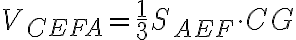 V_{CEFA}= \frac {1}{3} S_{AEF} \cdot CG