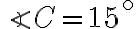\angle C=15^\circ \angle C=15^\circ