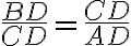 \frac{BD}{CD}=\frac{CD}{AD}