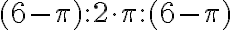 (6- \pi){:}{2 \cdot \pi}{:}(6- \pi) (6- \pi){:}{2 \cdot \pi}{:}(6- \pi)