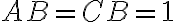 AB=CB=1